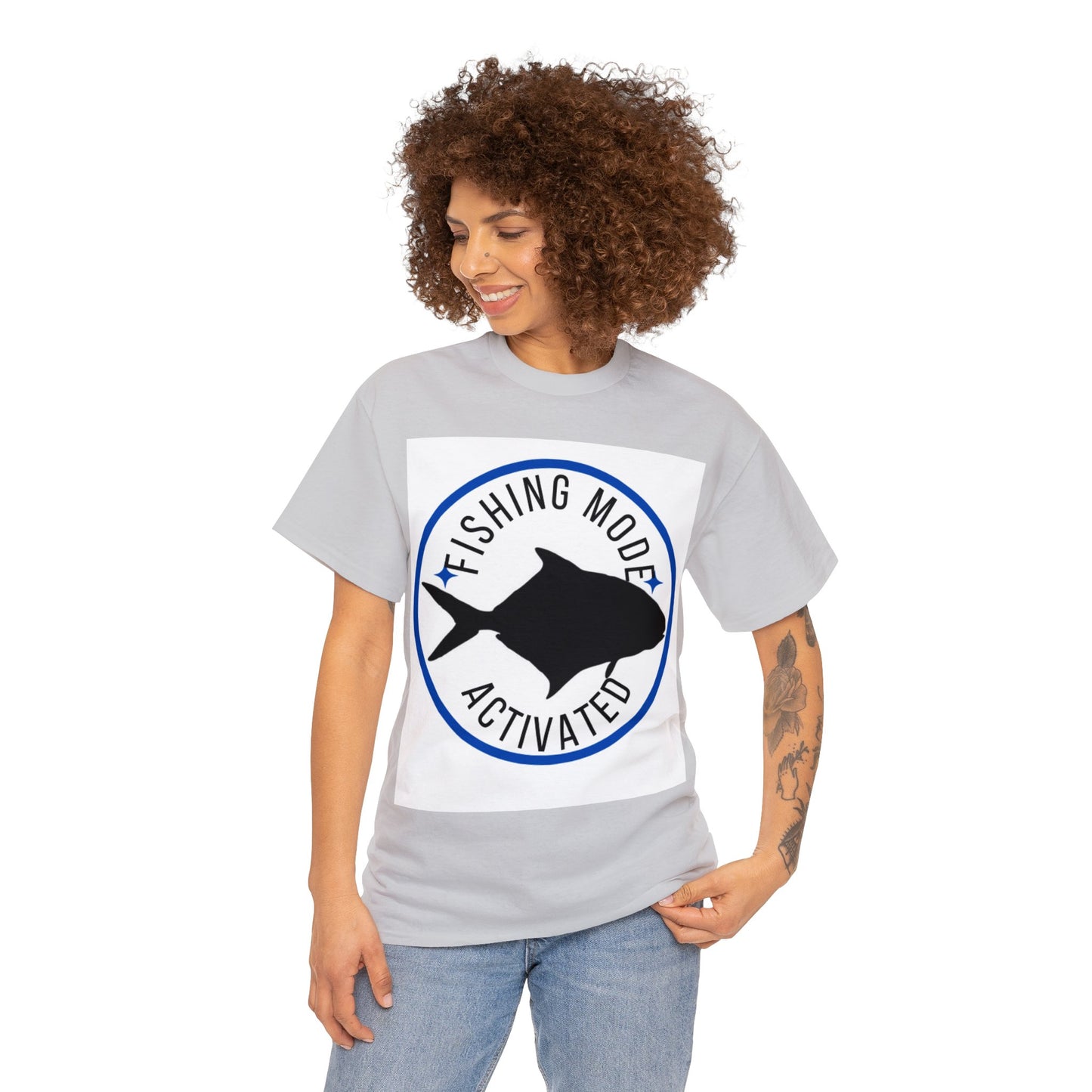 Fishing Mode Activated Unisex Heavy Cotton Tee