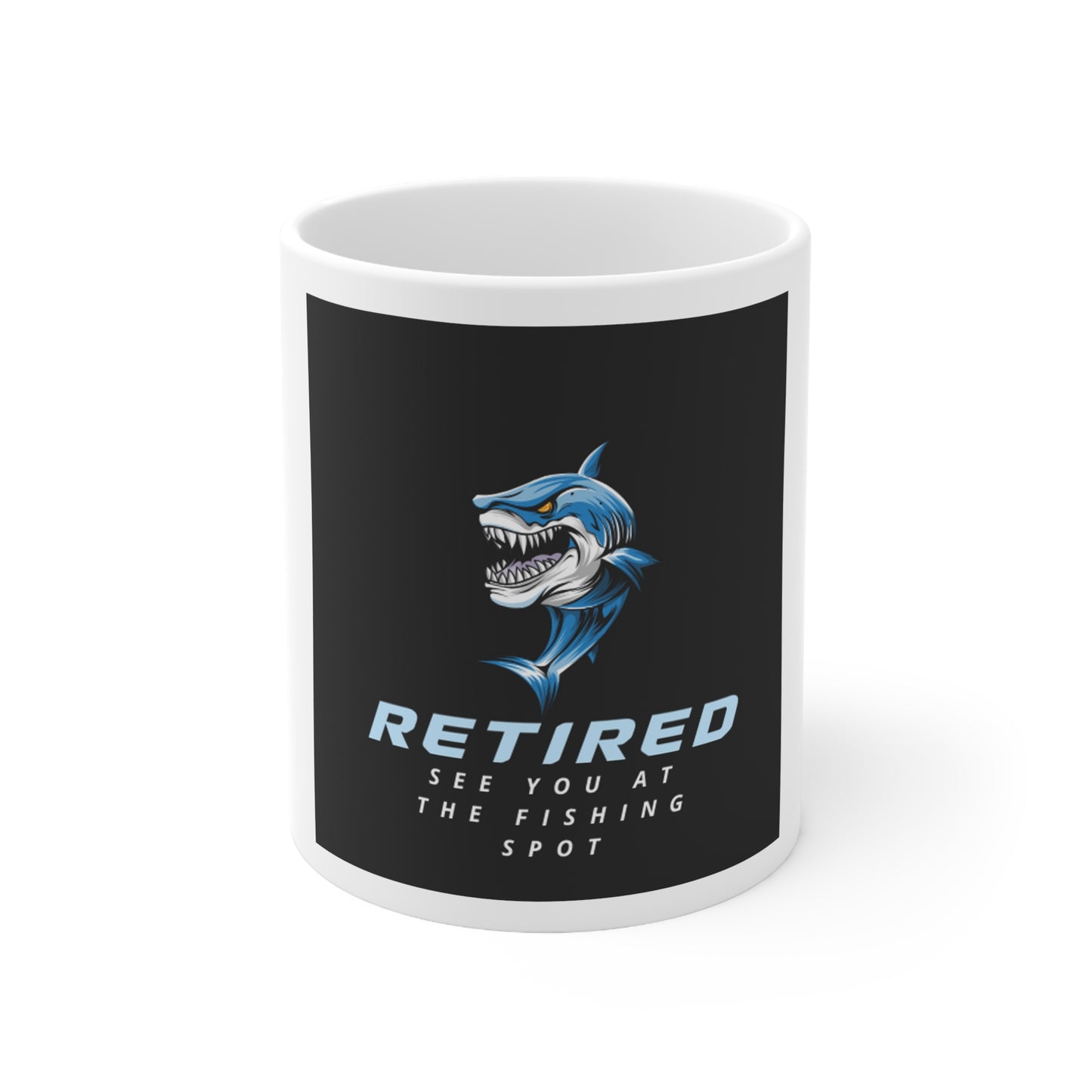 Ceramic "Retired and Fishing" Mug 11oz