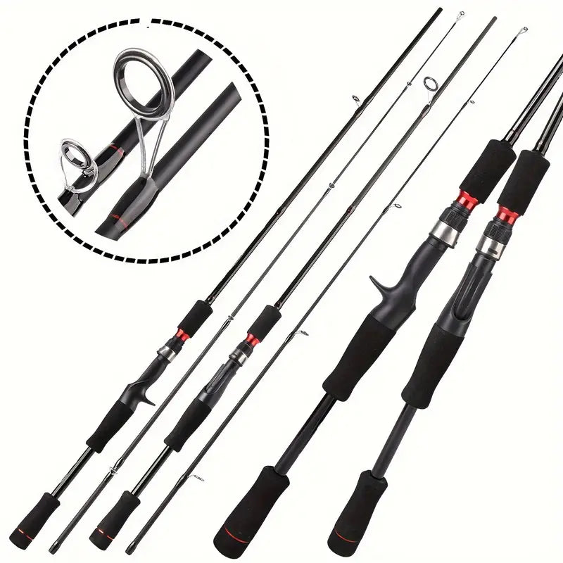 Sougayilang 7FT 2-section Fishing Rod (Lightweight) (Red)