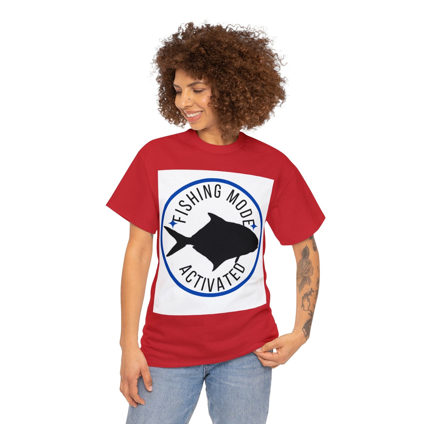 Fishing Mode Activated Unisex Heavy Cotton Tee