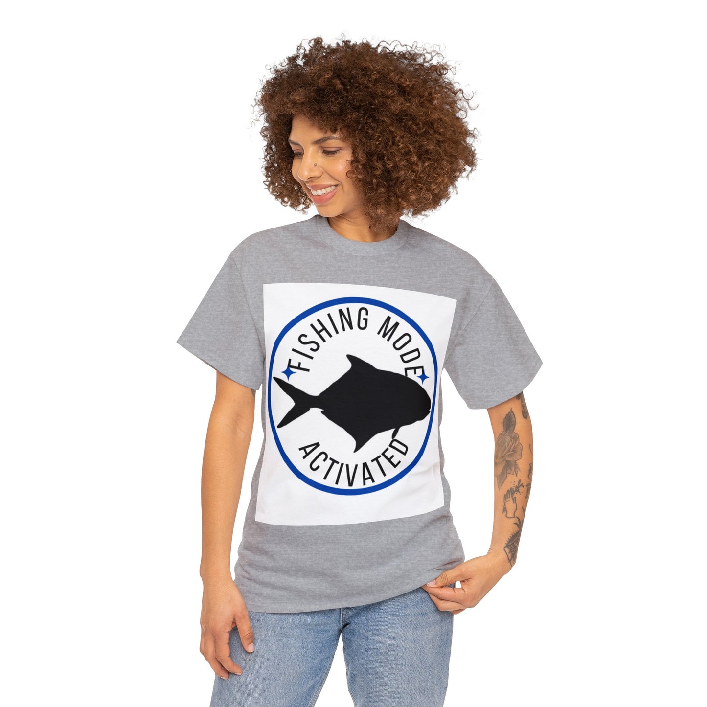 Fishing Mode Activated Unisex Heavy Cotton Tee