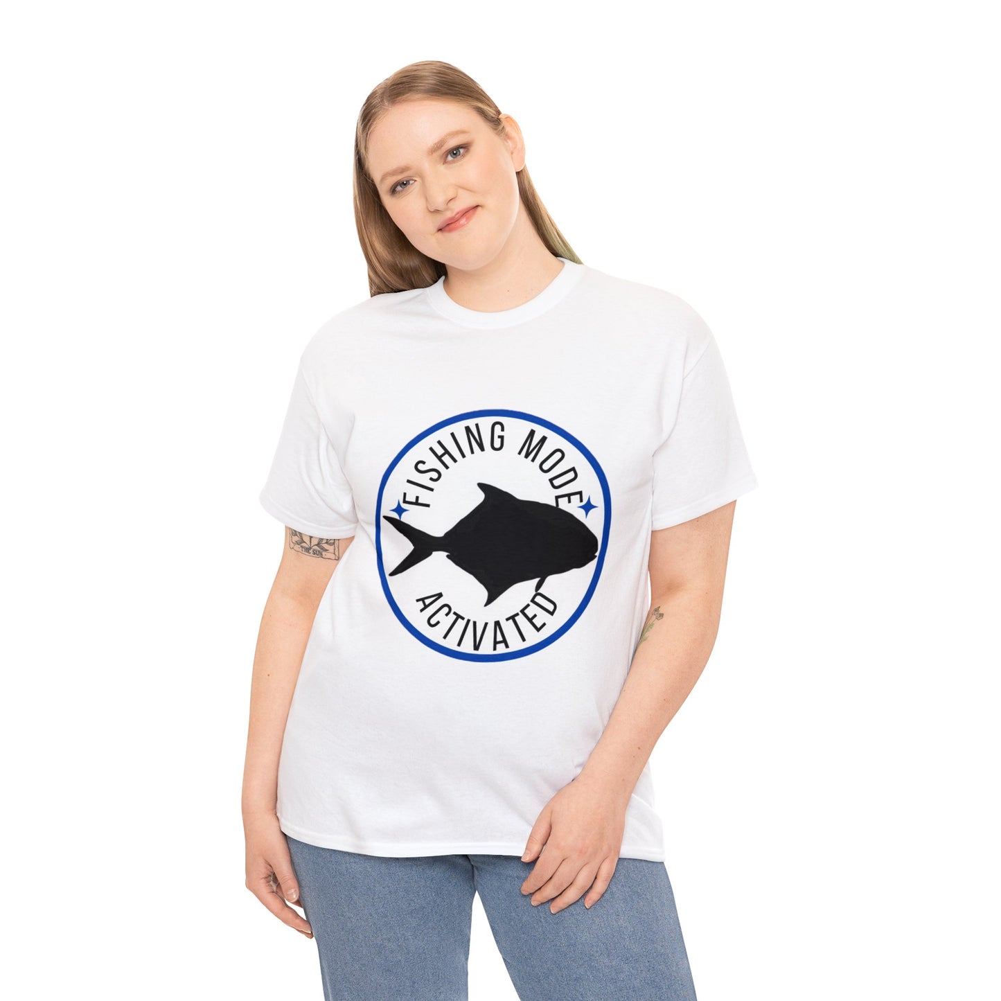 Fishing Mode Activated Unisex Heavy Cotton Tee