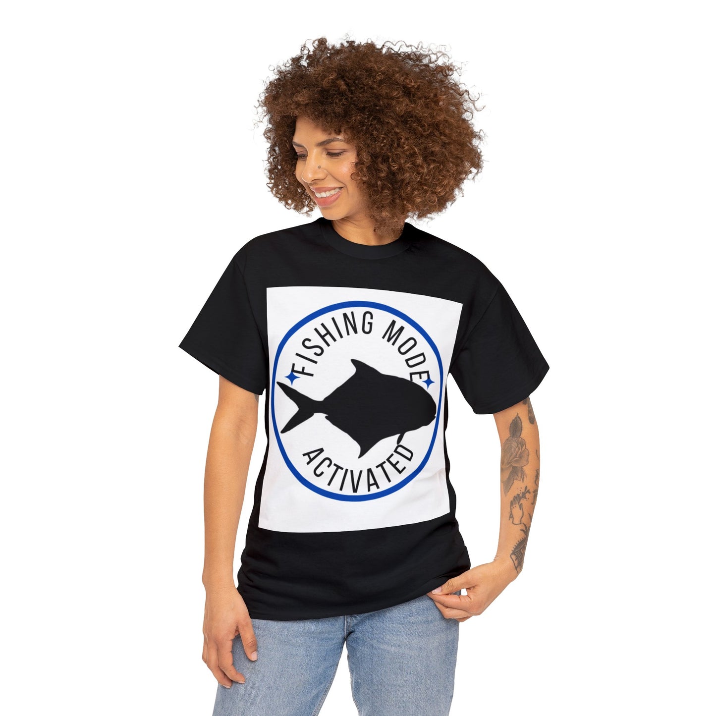 Fishing Mode Activated Unisex Heavy Cotton Tee