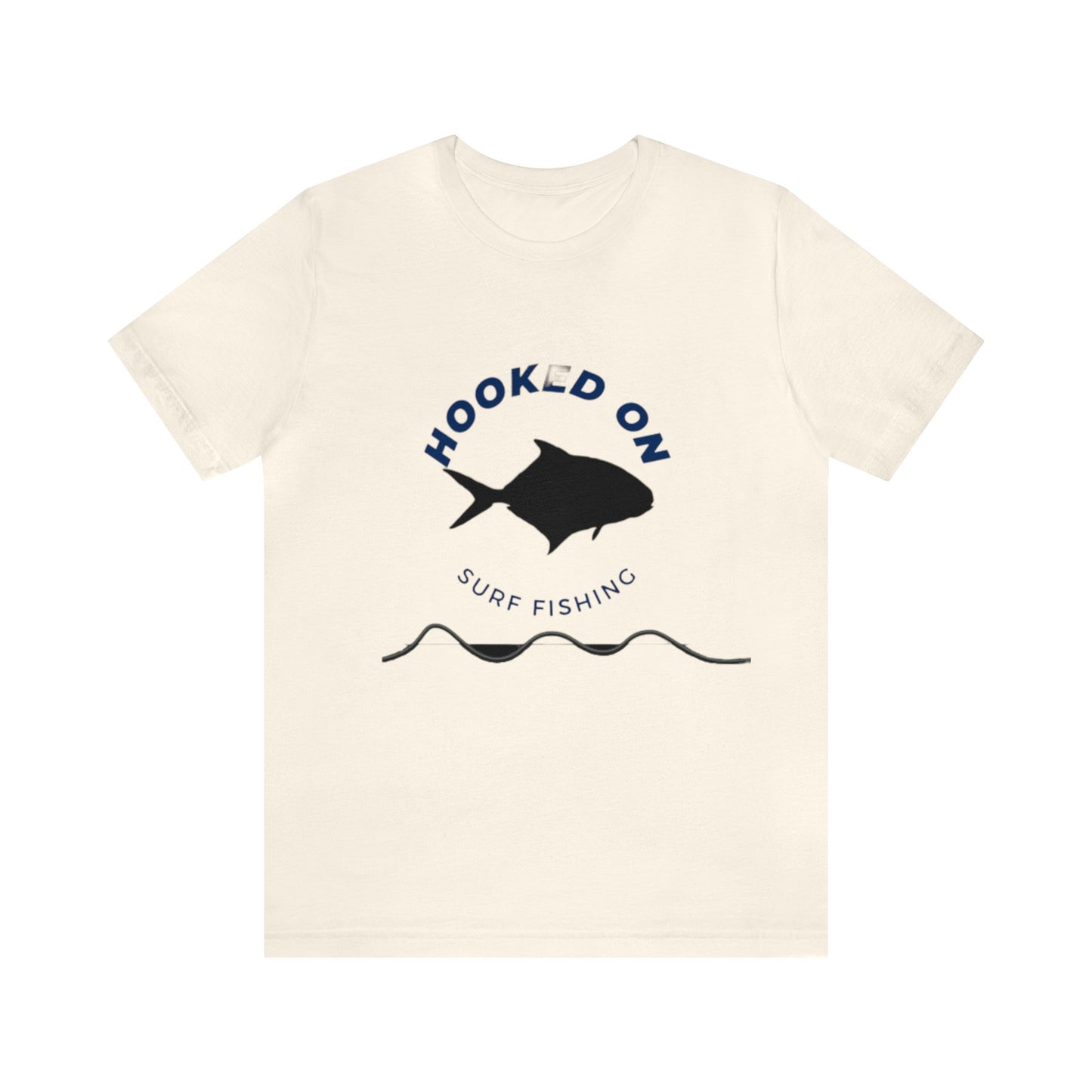 Hooked On Surf Fishing Unisex Jersey Short Sleeve Tee