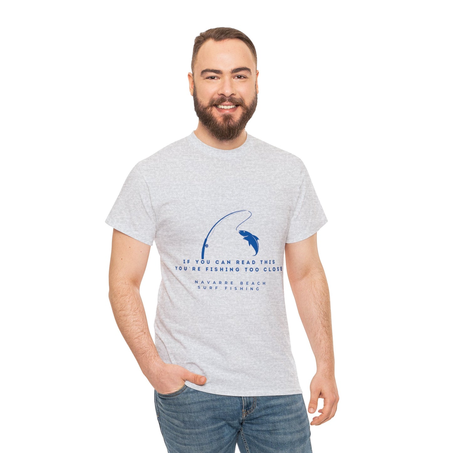 Fishing Too Close Unisex Heavy Cotton Tee