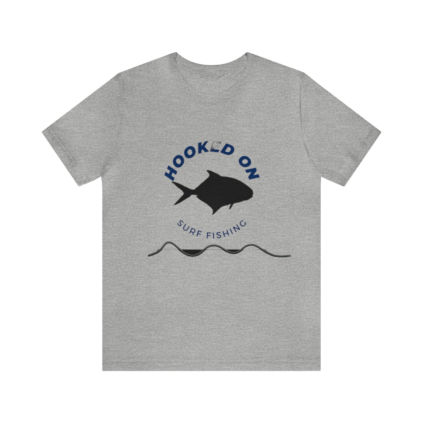 Hooked On Surf Fishing Unisex Jersey Short Sleeve Tee