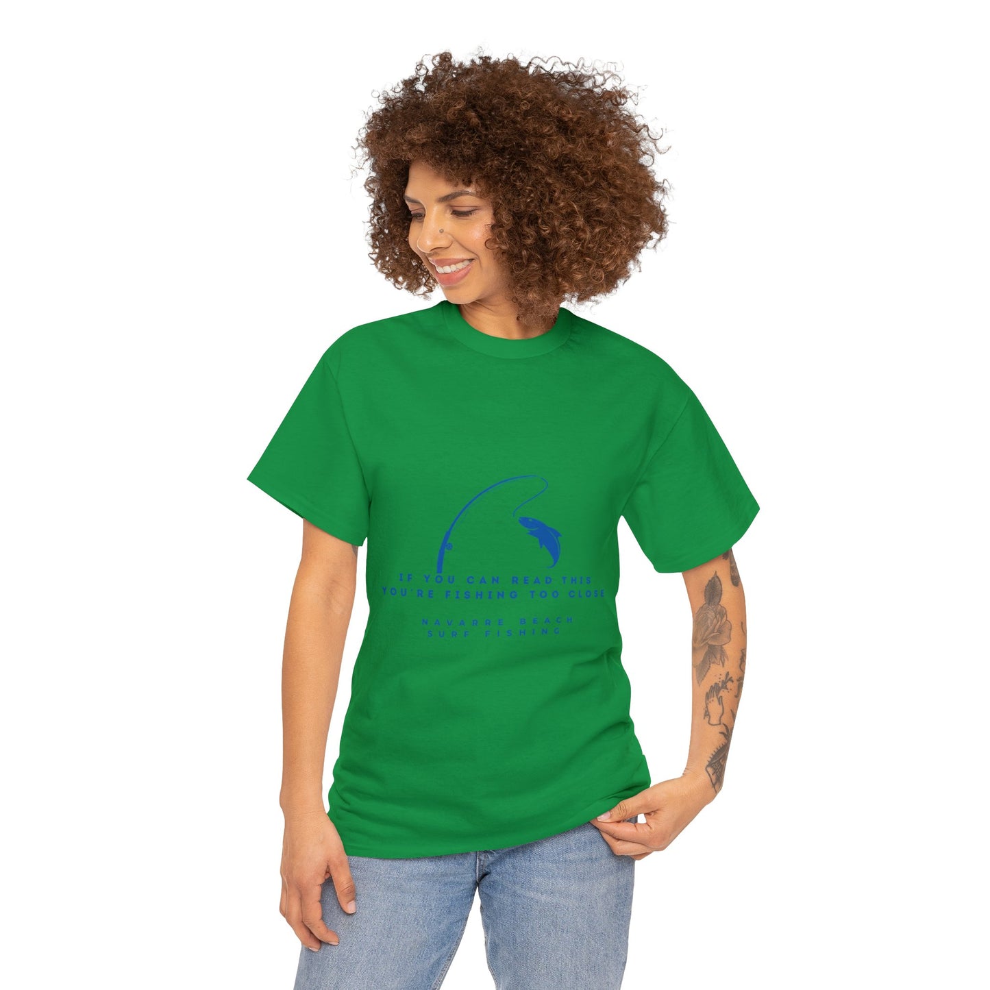 Fishing Too Close Unisex Heavy Cotton Tee