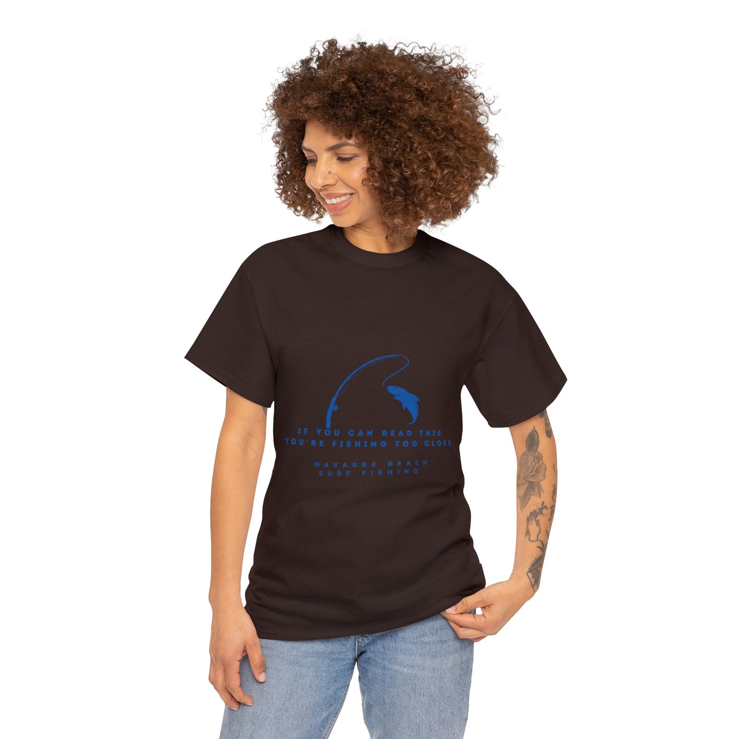 Fishing Too Close Unisex Heavy Cotton Tee