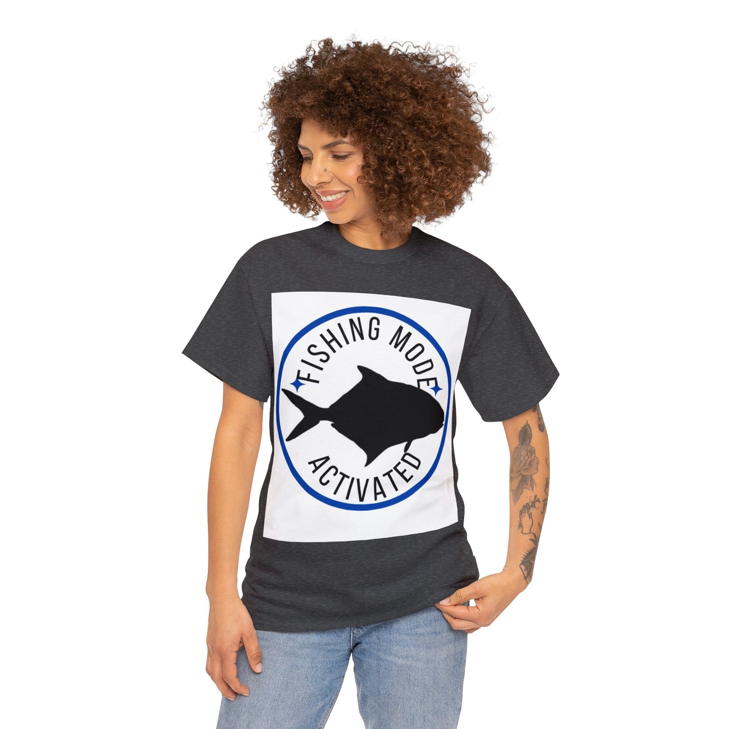 Fishing Mode Activated Unisex Heavy Cotton Tee