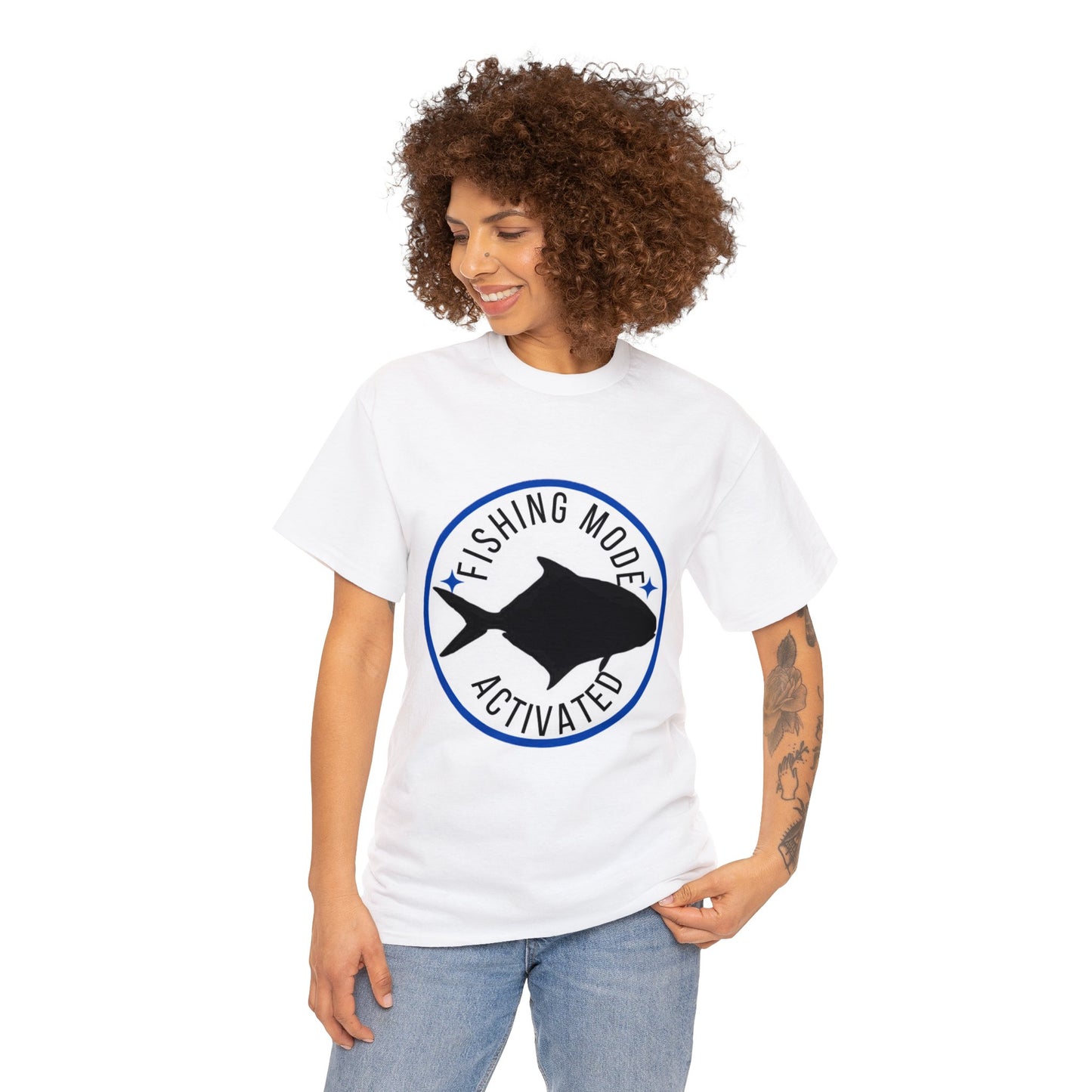 Fishing Mode Activated Unisex Heavy Cotton Tee