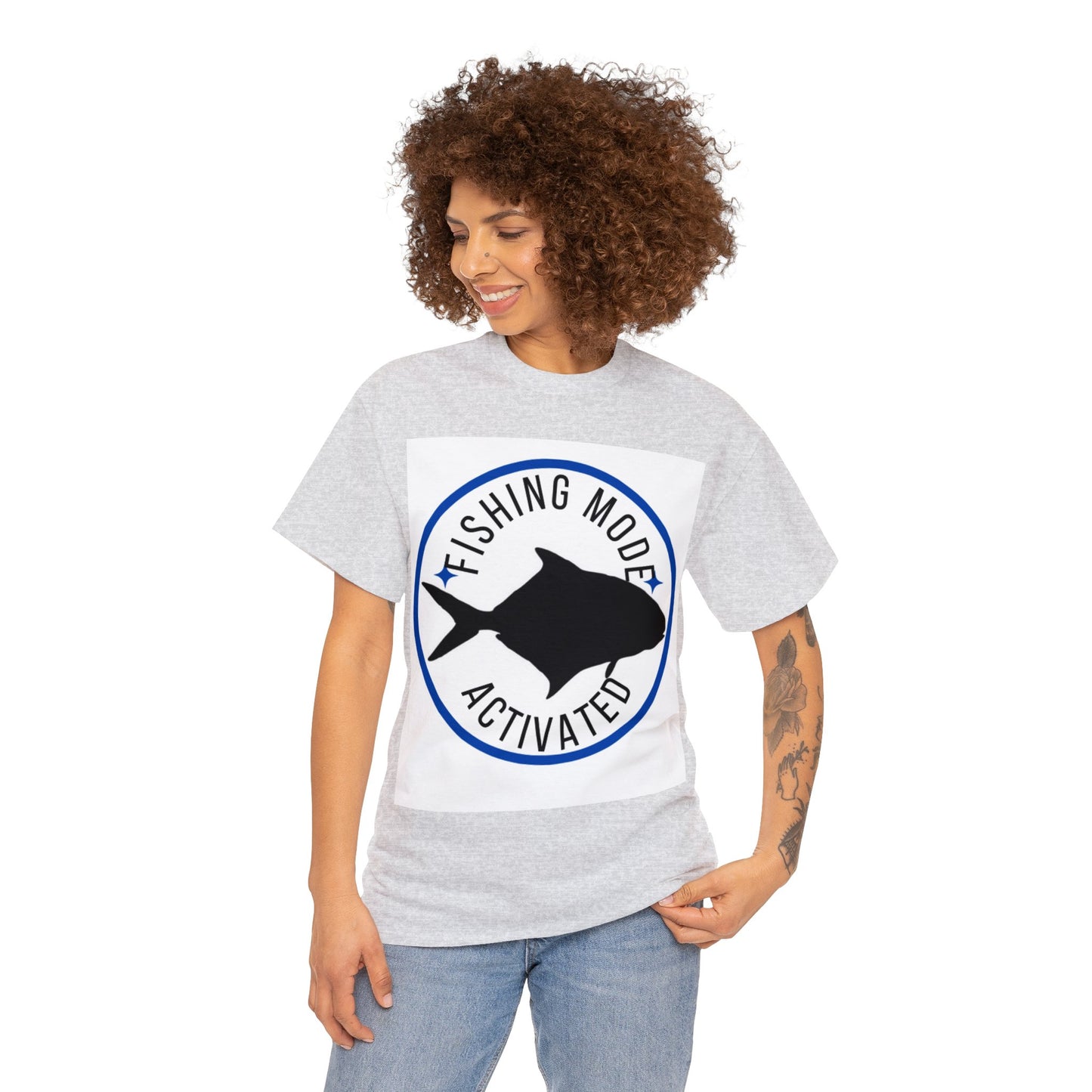 Fishing Mode Activated Unisex Heavy Cotton Tee