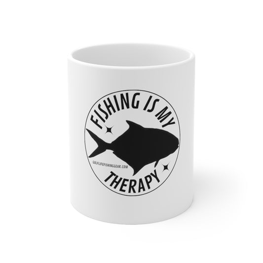 Fishing Therapy Ceramic Mug 11oz