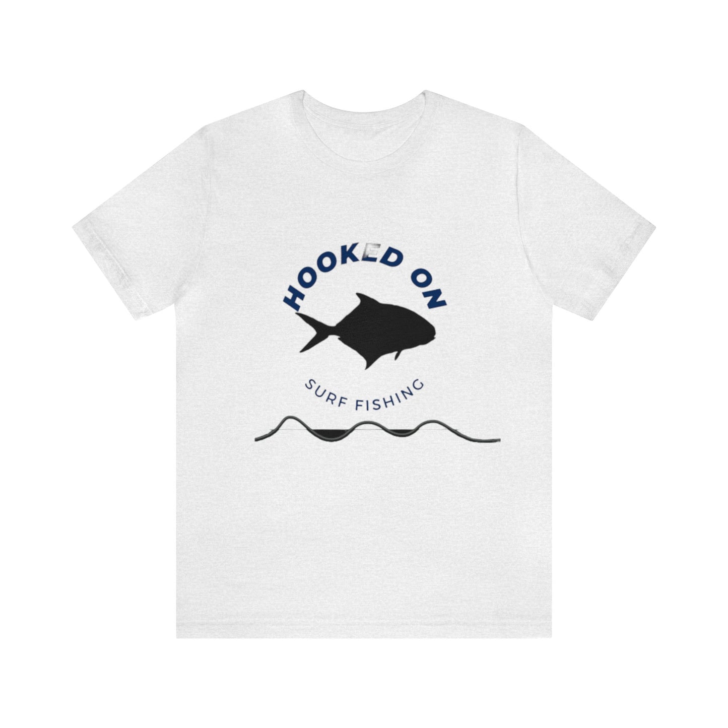 Hooked On Surf Fishing Unisex Jersey Short Sleeve Tee