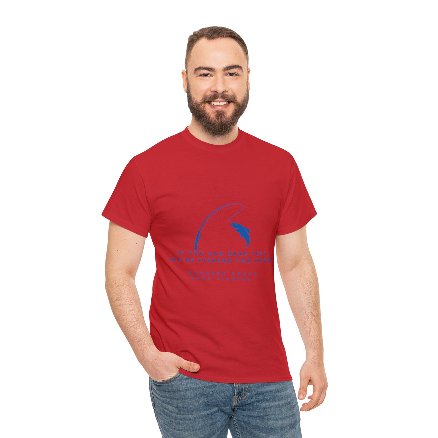 Fishing Too Close Unisex Heavy Cotton Tee