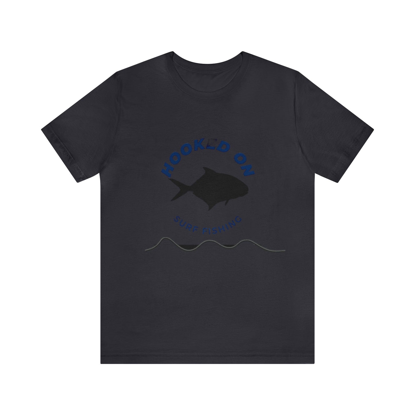 Hooked On Surf Fishing Unisex Jersey Short Sleeve Tee