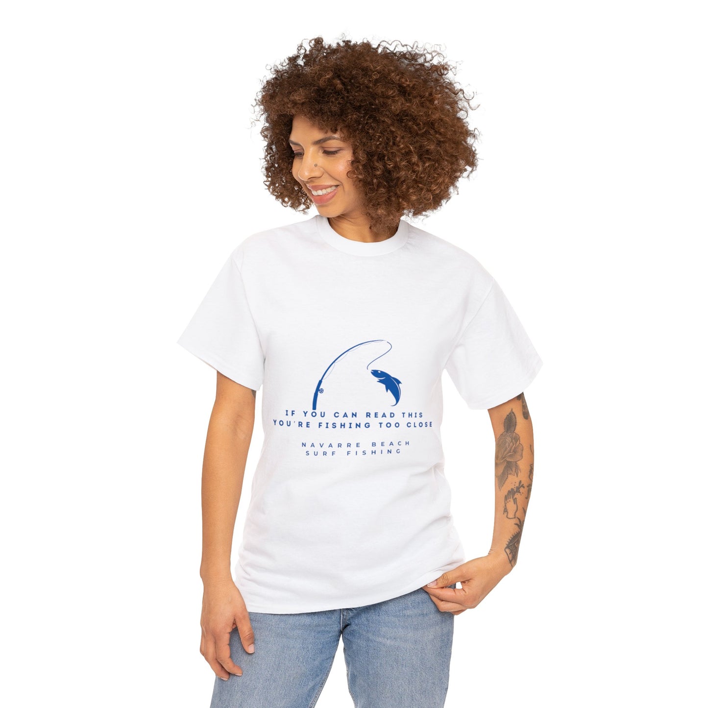 Fishing Too Close Unisex Heavy Cotton Tee