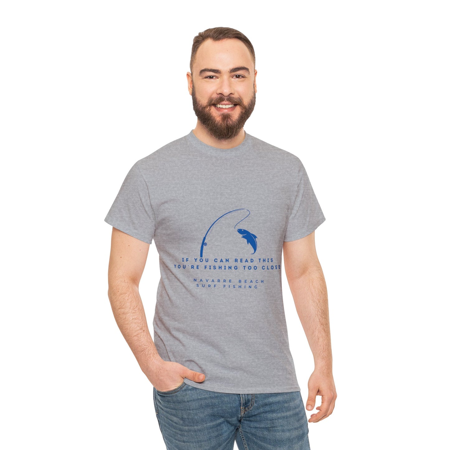 Fishing Too Close Unisex Heavy Cotton Tee