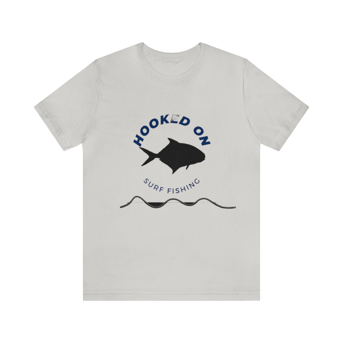 Hooked On Surf Fishing Unisex Jersey Short Sleeve Tee