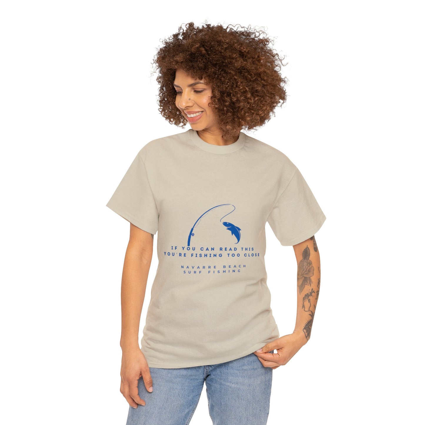 Fishing Too Close Unisex Heavy Cotton Tee