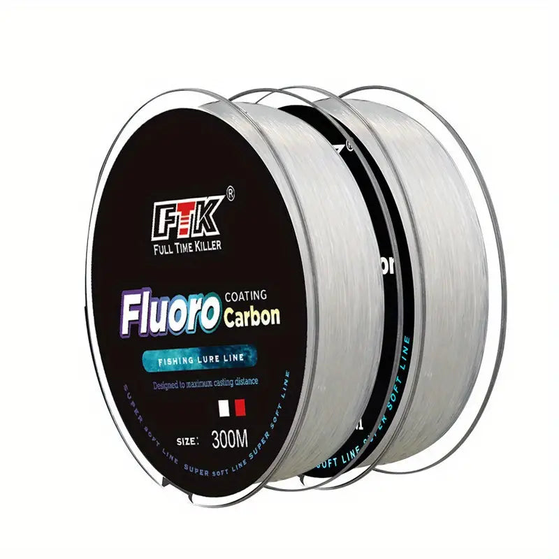 300M 21 LB Fluorocarbon-Coated Nylon Monofilament Fishing Line, Super Strong Anti-bite Sensitive Line, Fishing Accessories For Freshwater or Saltwater. This 21 LB fluorocarbon-coated nylon monofilament fishing line is perfect for any angler. With its strong and durable design, it offers great knot strength and abrasion resistance for a reliable fishing experience. The fluorocarbon coating ensures low visibility in the water, increasing your chances of a successful catch.