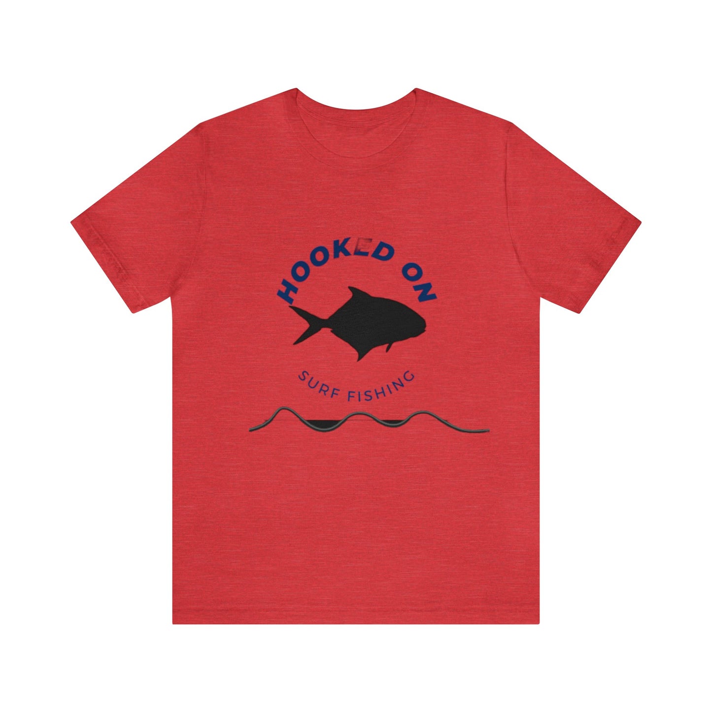 Hooked On Surf Fishing Unisex Jersey Short Sleeve Tee