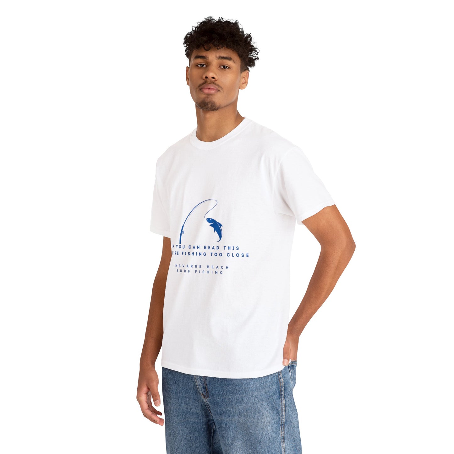 Fishing Too Close Unisex Heavy Cotton Tee