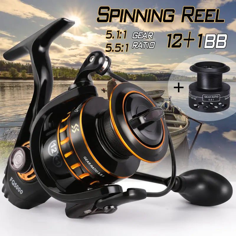 Sougayilang 26LB Fishing Reel With 5.5:1 Powerful Rotating Gear Ratio (FQ5000)