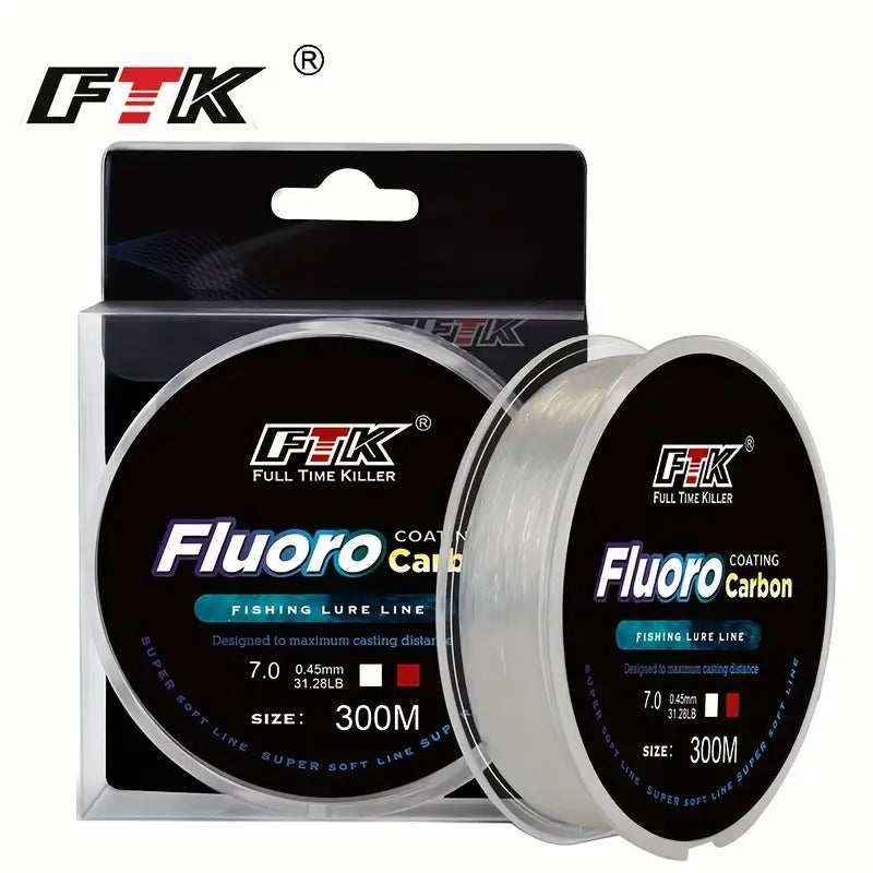 300M 21 LB Fluorocarbon-Coated Nylon Monofilament Fishing Line, Super Strong Anti-bite Sensitive Line, Fishing Accessories For Freshwater or Saltwater. This 21 LB fluorocarbon-coated nylon monofilament fishing line is perfect for any angler. With its strong and durable design, it offers great knot strength and abrasion resistance for a reliable fishing experience. The fluorocarbon coating ensures low visibility in the water, increasing your chances of a successful catch.