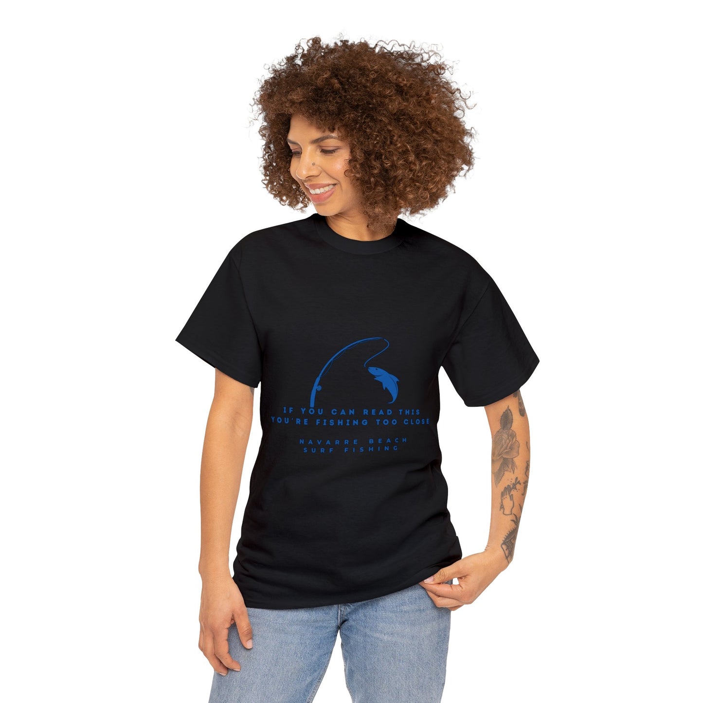 Fishing Too Close Unisex Heavy Cotton Tee