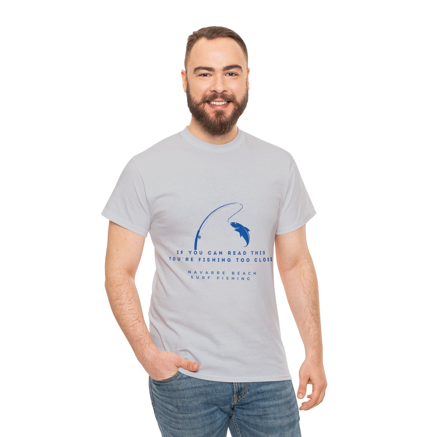 Fishing Too Close Unisex Heavy Cotton Tee