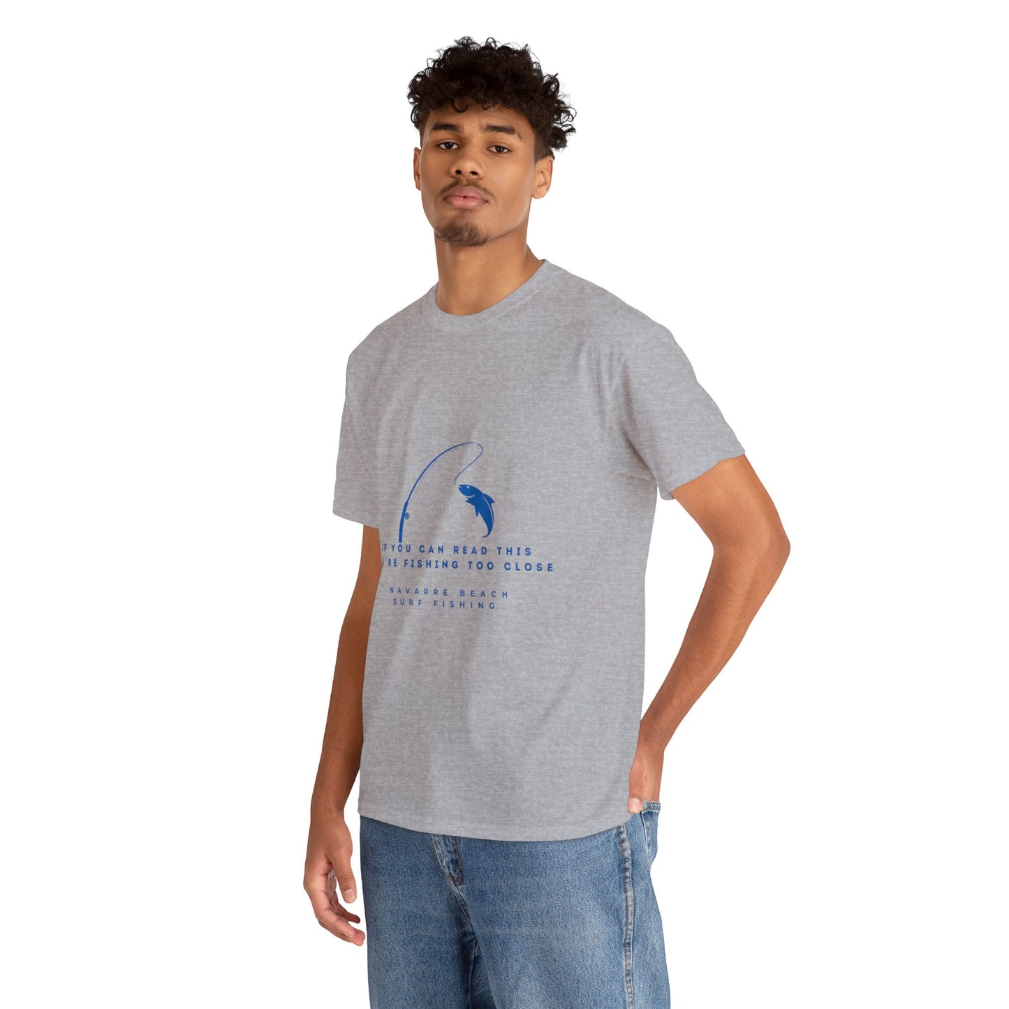 Fishing Too Close Unisex Heavy Cotton Tee