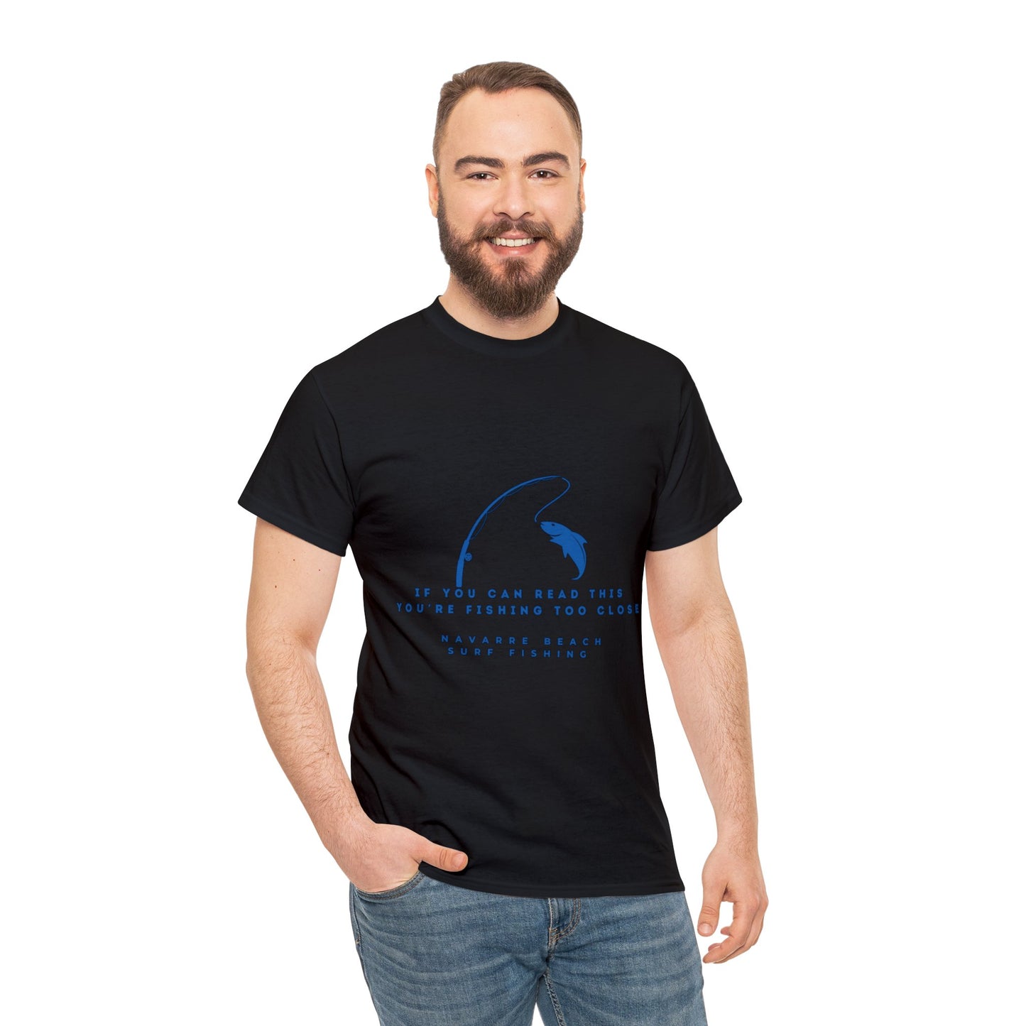 Fishing Too Close Unisex Heavy Cotton Tee