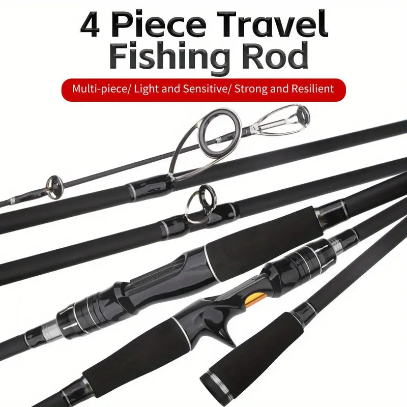 YIYI Ambidextrous Carbon Fishing Pole - Ultra-Light & Portable, Spinning. (7FT)