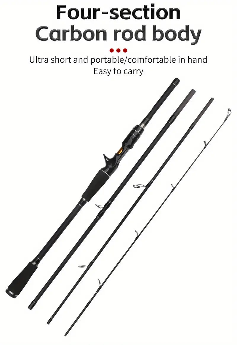 YIYI Ambidextrous Carbon Fishing Pole - Ultra-Light & Portable, Spinning. (7FT)