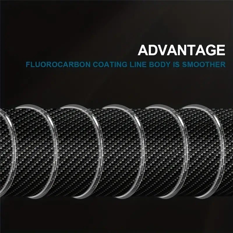 300M 21 LB Fluorocarbon-Coated Nylon Monofilament Fishing Line, Super Strong Anti-bite Sensitive Line, Fishing Accessories For Freshwater or Saltwater. This 21 LB fluorocarbon-coated nylon monofilament fishing line is perfect for any angler. With its strong and durable design, it offers great knot strength and abrasion resistance for a reliable fishing experience. The fluorocarbon coating ensures low visibility in the water, increasing your chances of a successful catch.